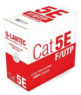 Sieťový kábel F/UTP Cat5e šedý / Sieťový kábel / Drôt / 305 m / PVC / 24 AWG (KIF5PVC305Q)