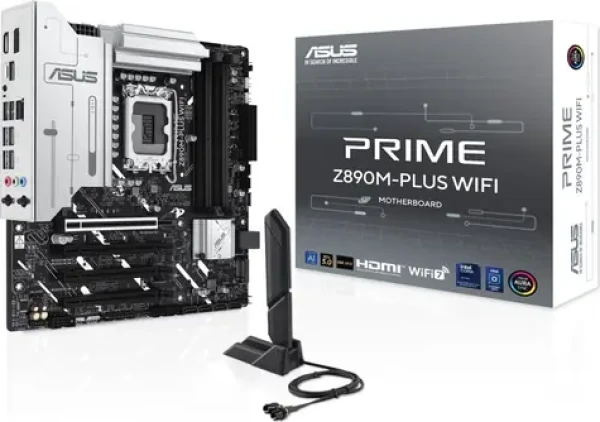 Asus Prime Z890M- PLUS WIFI / Základná doska / Intel Z890 / LGA1851 / DDR5 / Wi-Fi 7 / 2.5 GLAN / mATX