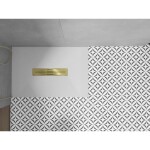 MEXEN/S - Toro obdĺžniková sprchová vanička SMC 140 x 70, biela, mriežka zlatá 43107014-G