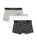 Pánske boxerky 111625 4R722 18111 sivá/biela/potlač - Emporio Armani L