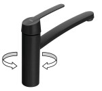 SAPHO SAPHO - LISON stojanková drezová batéria, čierna mat MJ125B