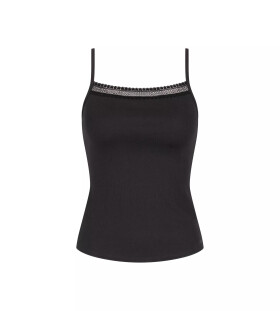 Dámske tričko GO Ribbed Spaghetti Top BLACK BLACK 0004 SLOGGI BLACK