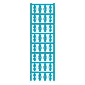 Weidmüller 1727770002 VT SFX 10/23 NE BL V0 značenie káblov Druh montáže: káblové spony Potlačiteľná plocha: 10 x 23 mm modrá Počet markerov: 320 320 ks; 1727770002