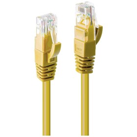 LINDY 48065 RJ45 sieťové káble, prepojovacie káble CAT 6 U/UTP 5.00 m žltá pozlátené kontakty 1 ks; 48065