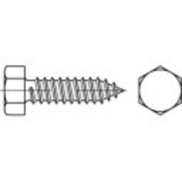 TOOLCRAFT 144593 šesťhranná skrutka do plechu 6.3 mm 38 mm vonkajší šesťhran DIN 7976 ocel glavanizované zinkom 250 ks; 144593