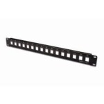 DIGITUS Blank Patch Panel, 16 port, netienený, 1U, čierny (DN-91400)