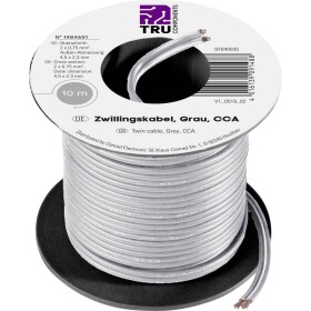 TRU COMPONENTS 93030c503 opletenie / lanko 0.75 mm² sivá 10 m; 93030c503