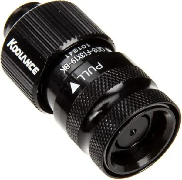 Koolance QD3 / Rýchlospojka / rovná / samica / 19/13 mm / no-spill / čierna (QD3-FS13X19-BK)
