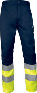Reflexné pracovné nohavice Delta Plus M1PA2HVCL1 žltá veľkosť L (M1PA2HVCL1JAGT-B)