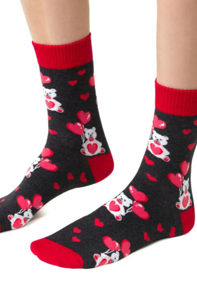 Dámske ponožky 136 GRAFITOVÁ MELANŽ 35-37