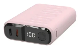 RealPower PB-10000C PD+ ružová / Powerbanka 10 000 mAh / 3x USB-C / Power Delivery (458441)