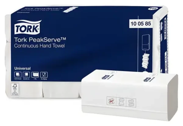 Tork PeakServe® biela / Papierové uteráky nadväzujúce / Systém H5 / 4920 ks / 1 kartón (100585)