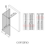 CERANO - Sprchová zástena Walk-in Onyx Corner Cube Ľ/P - 8 mm - hranatá vzpera - čierna matná, bronzové sklo - 120x50x200 CER-688162