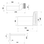 GEBERIT odpadová pripojovacia sada pre závesné WC, excentrická 405.116.00.1
