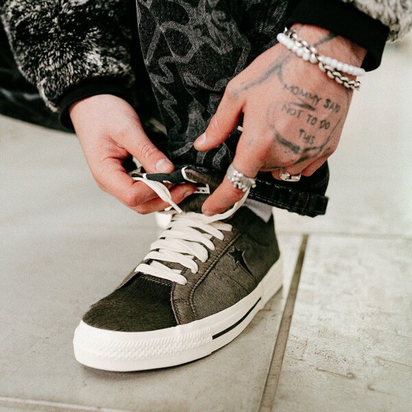 Tenisky Rick Owens DRKSHDW x Converse Fur Shoes - Onestr Dark Dust/ Black EUR 40.5