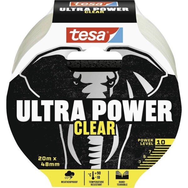 Tesa ULTRA POWER CLEAR 56496-00000-00 inštalačné izolačná páska priehľadná (d x š) 10 m x 48 mm 1 ks; 56496-00000-00