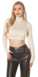 Sexy KouCla Long Sleeve Crop Shirt laced