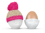FIFTYEIGHT PRODUCTS Kalíšok na vajcia Mützchen slonová kosť/magenta / Kalíšok na vajcia (T015533)
