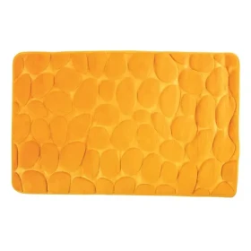 MSV Pebbles žltá / Kúpeľňová predložka / 50 x 80 cm / protišmyková / polyester, PU pena