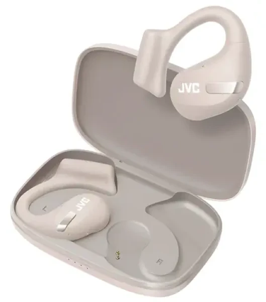 JVC HA-NP50T béžové / Bezdrôtové slúchadlá s mikrofónom / Bluetooth 5.3 / IPX5 / Rýchle nabíjanie (HA-NP50T-C-U)