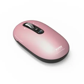 PORT CONNECT Pure MAC ružová / Bezdrôtová nabíjacia myš / Bluetooth / FreeWheel / 3200 DPI / USB-C (910503)