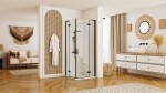 REA/S - Sprchová kabína Hugo Double Black 90x90 KPL-K6601