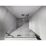 MEXEN/S - Lunar sprchové dvere krídlové ľavé 90, transparent, nikel kartáčovaný 834-090-000-97-00-L