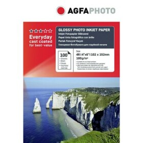 AGFAPHOTO Everyday Photo Inkjet Paper Glossy 180g 10x15 cm 100ks / Fotopapier / lesklý (AP180100A6)