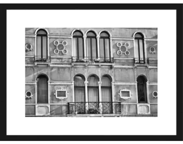 Rámovaný obraz Architektúra, čiernobiely%