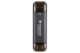 Transcend ESD310C Externý SDD 512GB sivá / USB-A/C 3.2 Gen 2 / R: 1050MBs / W: 950MBs (TS512GESD310C)