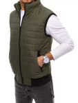 Pánska prešívaná zelená vesta FashionStreet TX4019 XXL