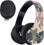 PowerLocus P2 Kids Camouflage / Detské bezdrôtové slúchadlá s mikrofónom / Bluetooth 5.3 (pwl-p2kids-camo)