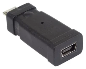 PremiumCord USB redukcia Mini 5PIN/female - Micro USB/male / Redukcia / Čierna (kur-25)