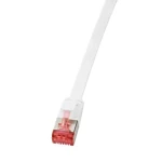 LogiLink SlimLine Cat6A biela / Patch kábel / U/FTP / plochý / 1 m / RJ-45 (CF2031S)
