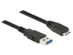 DeLock USB-A - Micro-USB B čierna / USB kábel / USB 3.2 Gen 1 / 5 Gbit / s / 2 m (85074)