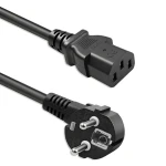Napájací kábel Schuko lomený - IEC C13 / Napájací kábel / CEE 7/7 (E/F) - C13 / 1,8 m / medené jadro (54618)