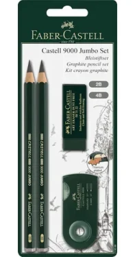 Faber-Castell Castell 9000 Jumbo Grafitová ceruzka - blister 4 ks (119398)