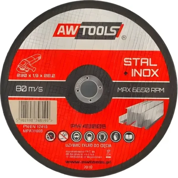 AWTOOLS Rezný kotúč na kov AW49006 / 230 x 1,9 x 22,2 mm (AW49006)