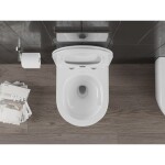MEXEN/S - Carmen Závesná WC misa Rimless Tornado vrátane sedátka s slow slim, duroplast, biela lesk 30880400T