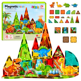 Mamido Magnetická stavebnica Dinosaury 31 dielikov