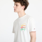 Tričko Tommy Jeans Regular Twisted Sign Tee White XXL