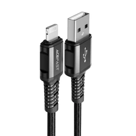Acefast C1-02 čierna / Kábel / USB-A (M) - Lightning (M) / 1,2 m / MFi / 2,4 A