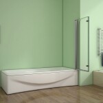 H K - Vaňová zástena S22 90x140cm - dvojdielna sklopná, číre sklo SE-S22-90