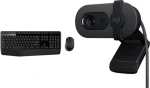 Logitech MK345 + Brio 100 / Sada klávesnice, myši a webkamery / bezdrôtová / USB