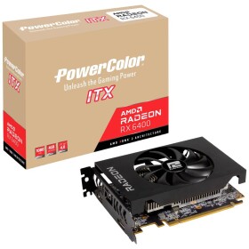 Powercolor grafická karta AMD Radeon RX 6400 4 GB GDDR6-RAM PCIe HDMI ™, DisplayPort nízky profil; AXRX64004GBD6-DH
