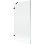 MEXEN/S - Lunar vaňová zástena FIX 90 x 150, transparent, grafit kartáčovaná 897-090-000-66-00