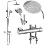 REA - Sprchová sada s termostatom LUNGO Diamond - Chrome REA-P5961