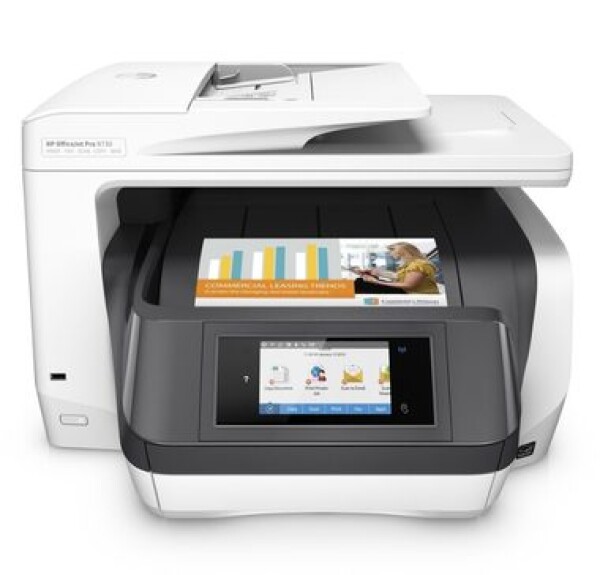 HP OfficeJet Pro 8730 / A4 Multifunkčná tlačiareň / 24/20ppm / WLAN + RJ45 + USB + NFC / duplex / biela (D9L20A)