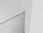 CERANO - Sprchová zástena Walk-in Crystal Ľ/P - 8 mm + polička/držiak na uteráky - bezvzperový systém - chróm, mliečne sklo - 110x200 CER-8050BD6877
