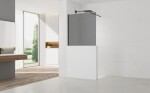 Sprchová zástena SAT Walk-in 90x100 cm na zníženú priečku čierna SATBWIS90KSPRC SATBWIS90KSPRC